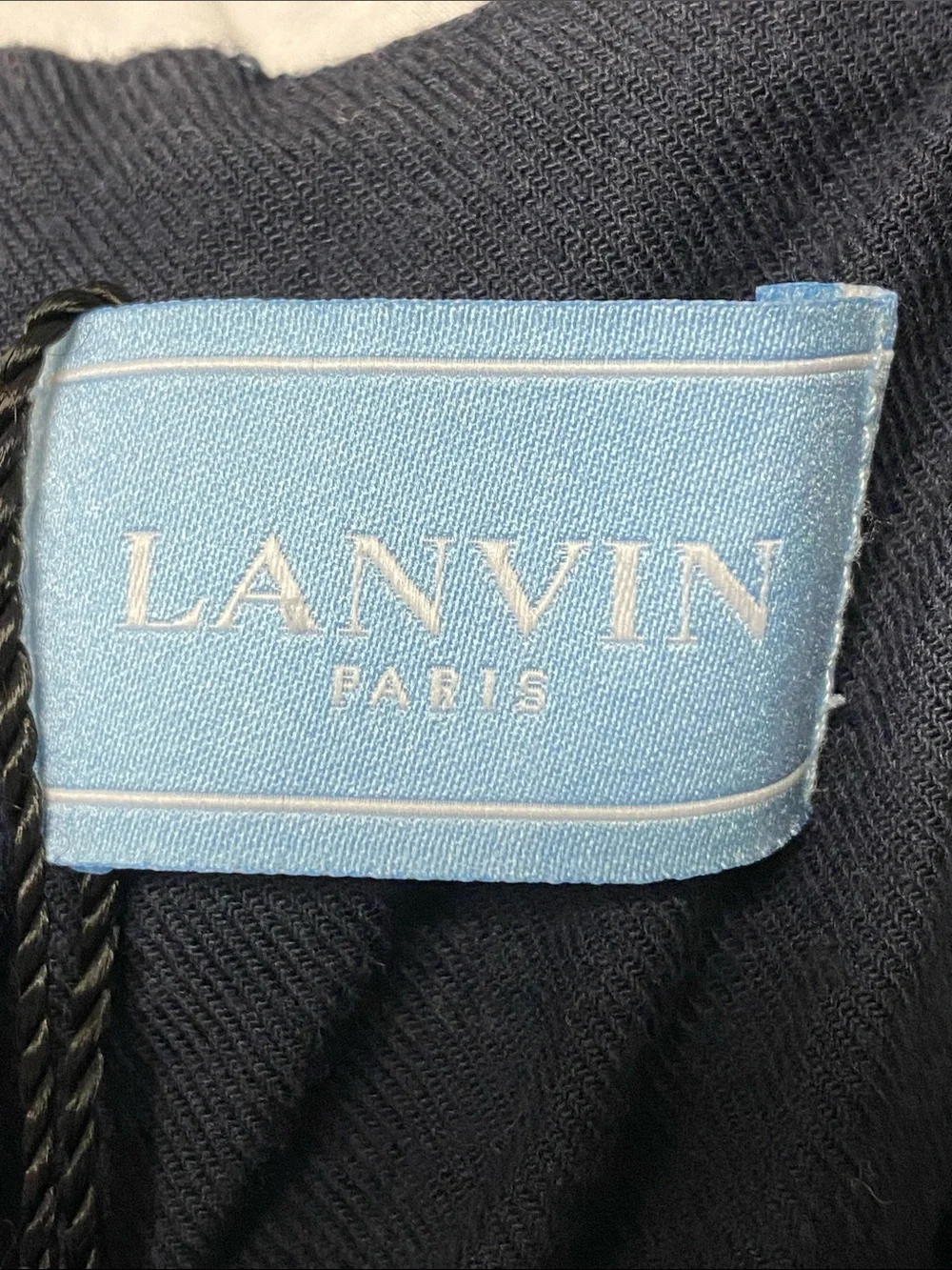 Lanvin Navy Blue Peter Pan Collar Logo Print Jersey Knit Shirt Dress Girls 8
